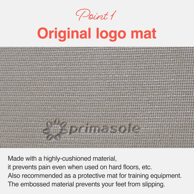 Primasole Yoga Mat with Carry Strap for Yoga Pilates Fitness and Floor Workout at Home and Gym 1/4 thick (Earth Brown Gray Color) PSS91NH004A - Image 2